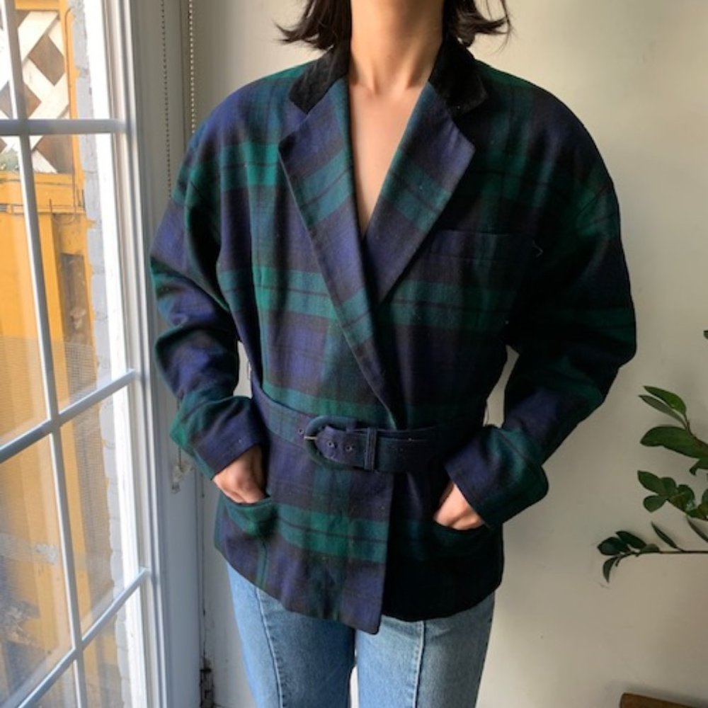 Ralph Lauren Women's Blazer - Green and Blue
